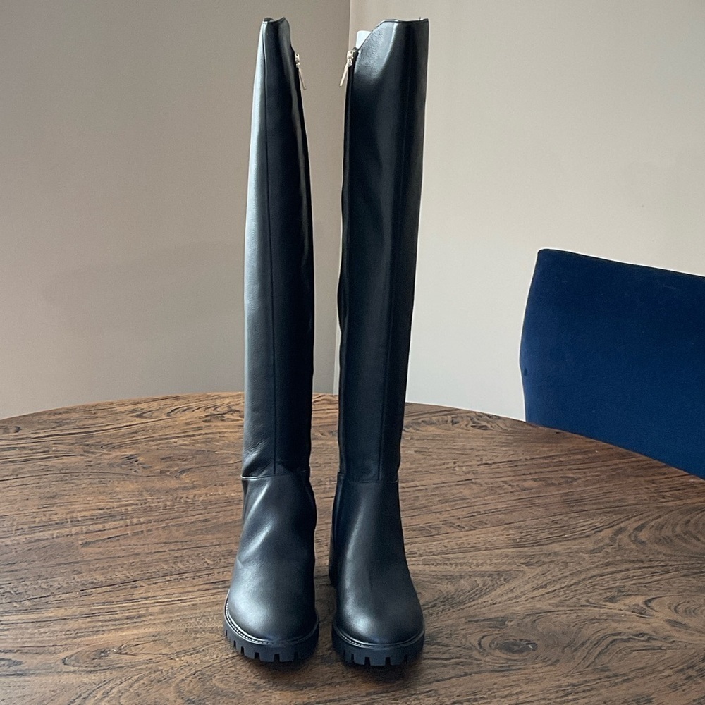 Kenneth Cole Black Over the Knee Boots